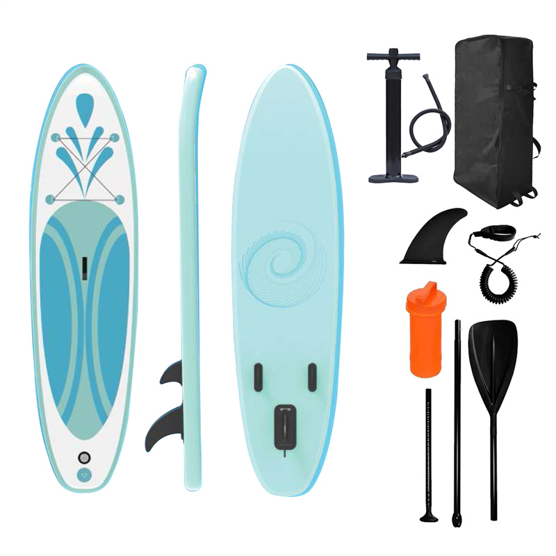 320 sm çişip bolýan Surfboard SUP Paddle Board, Fin 15 psi Padel Board Standup Paddleboard (1)